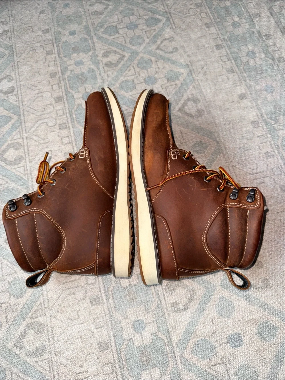 L.L. Bean Men’s Stonington Moc Toe Leather Boots Brown Size 9.5M